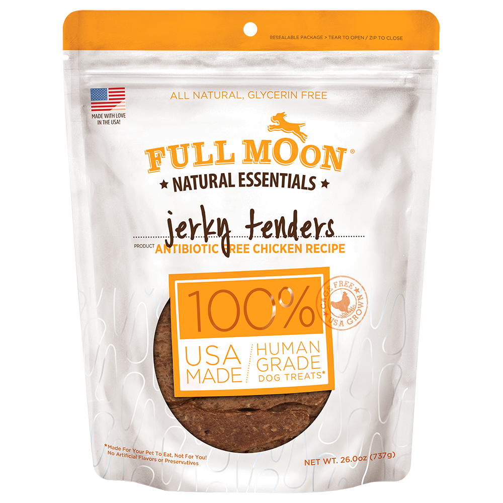 Essentials Chicken Tenders Dog Treats 100 Human Grade Glycerine Free Made in the USA Full Moon