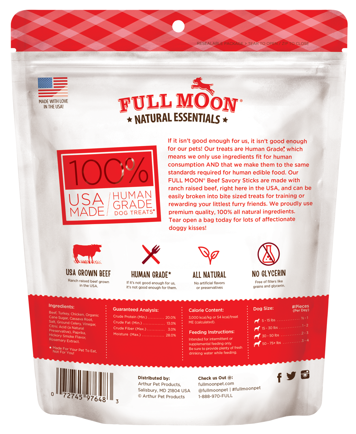 Natural Essentials® Jerky Tenders Dog Treats | 100% Human Grade – Full Moon