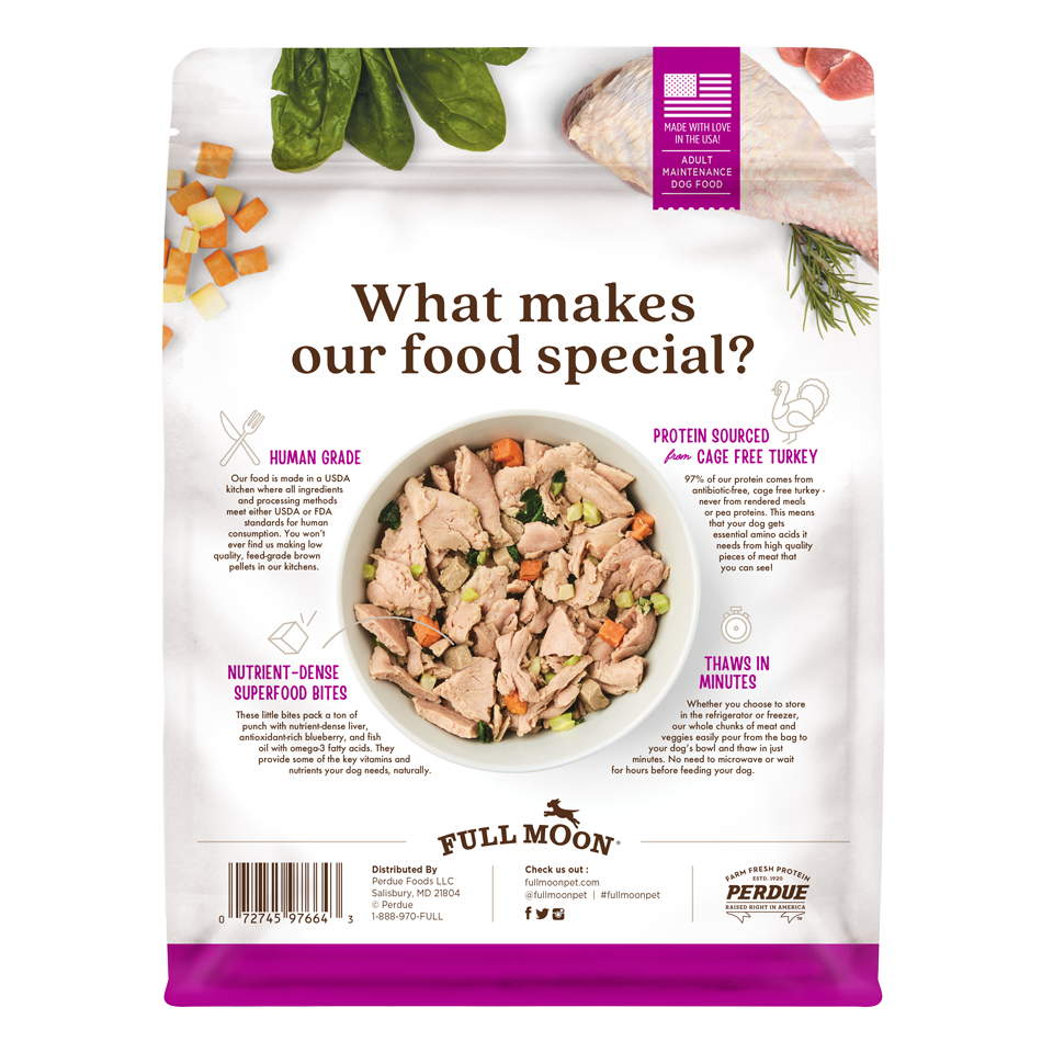 Full Moon Freshly Crafted Dog Food Turkey Recipe